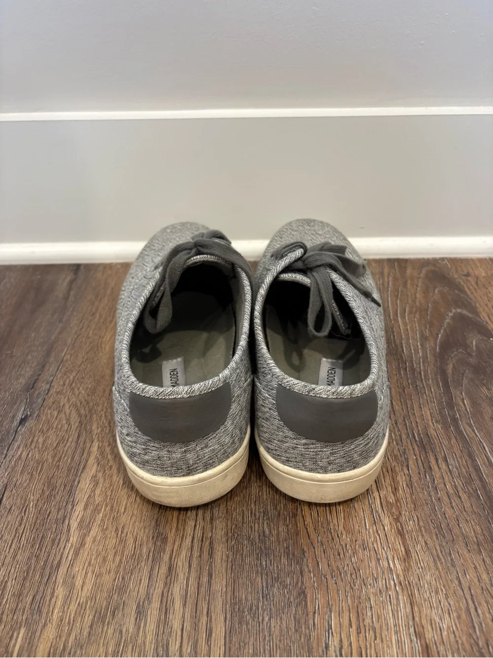 Steve Madden Gray Knit Men's Lace-Up Sneakers
